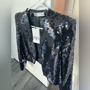 ZARA sequin jacket NWT